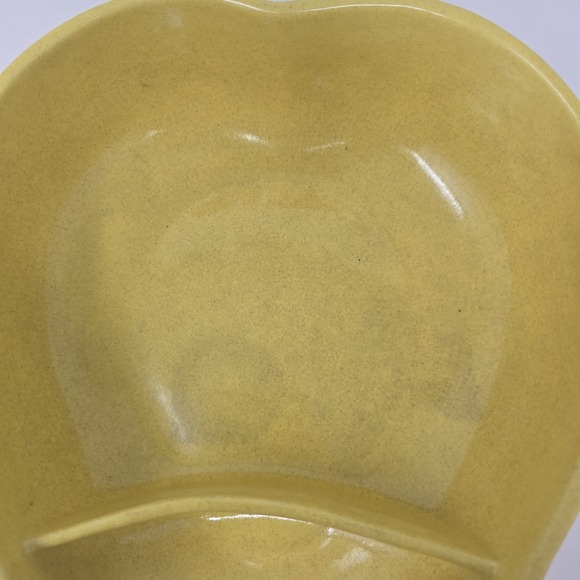 Vintage Pfaltzgraft Pottery Pear Chip Dip Bowl  Divided Speckled Yellow MCM - Picture 11 of 11